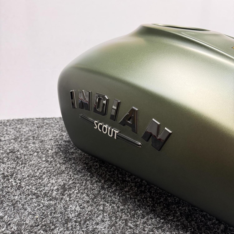 Indian Scout Bobber / Rogue Fuel Tank In Sage Brush Green Smoke